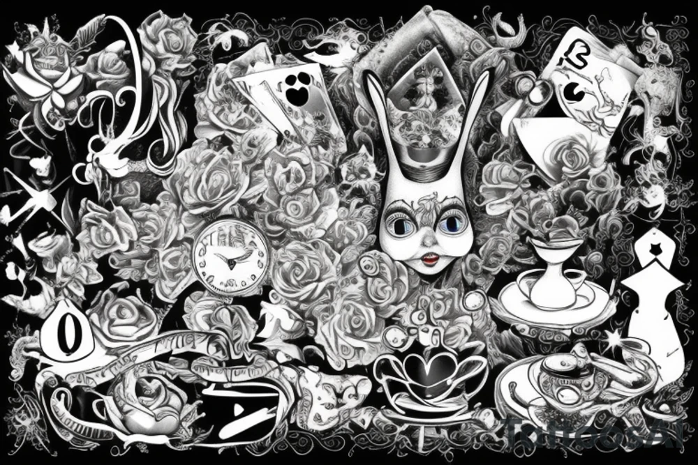 Alice in wonderland, tattoo idea