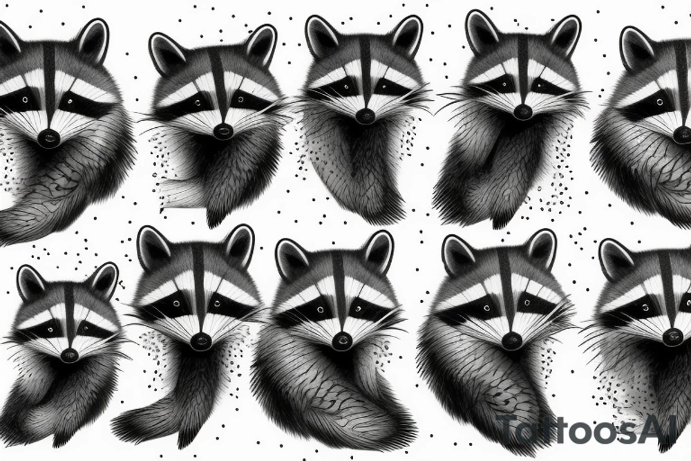 military racoon tattoo idea