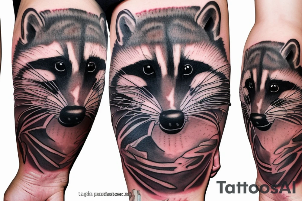 military racoon tattoo idea