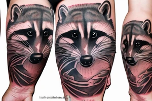 military racoon tattoo idea