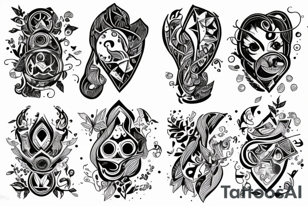 Otwarty pysk Lwa tattoo idea