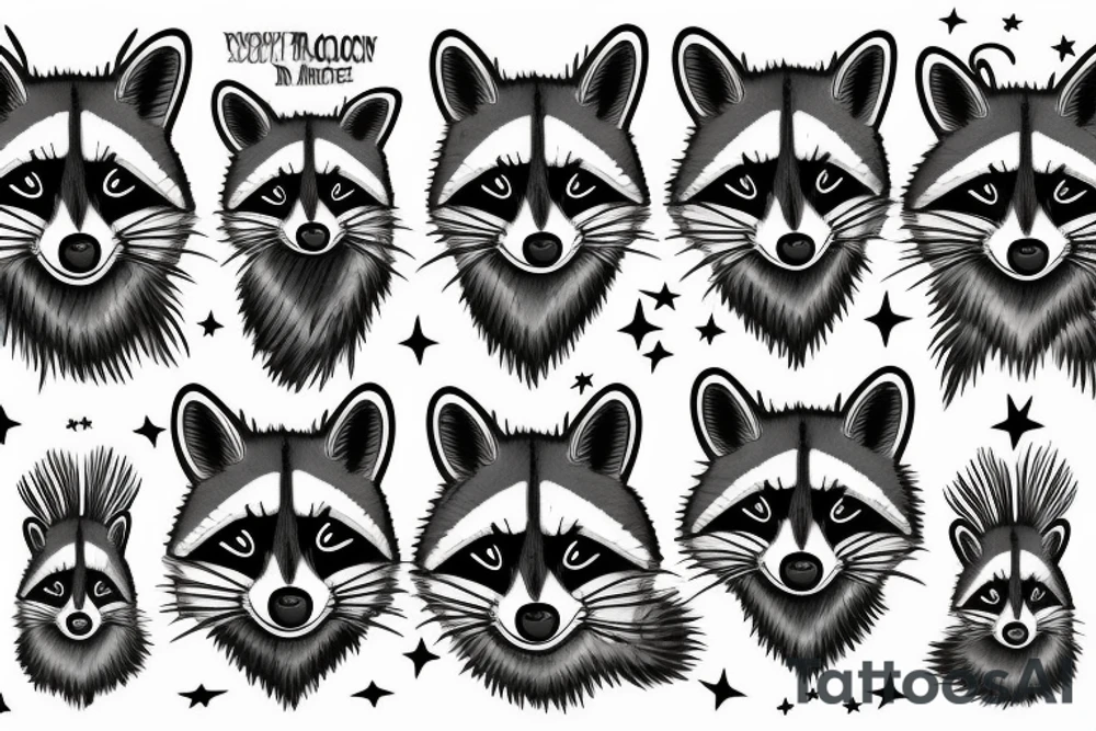 military racoon tattoo idea