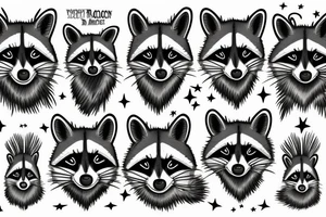 military racoon tattoo idea