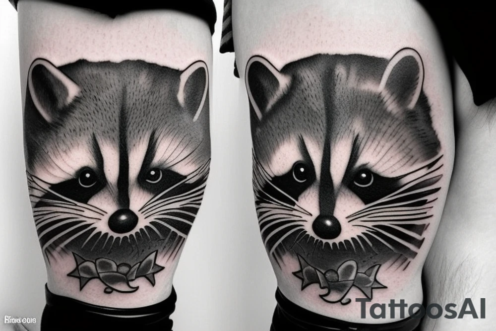 military racoon tattoo idea