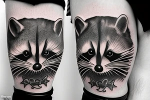 military racoon tattoo idea