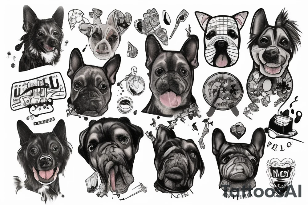 Vinnie pooch drinking tattoo idea