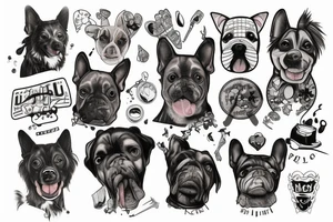 Vinnie pooch drinking tattoo idea