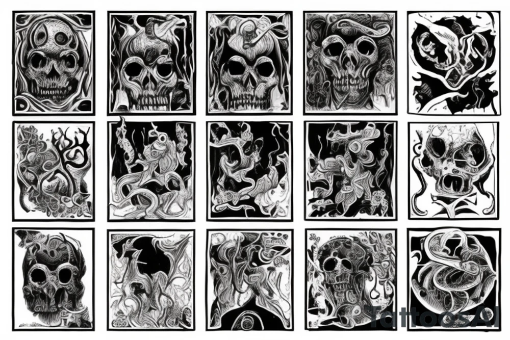 Dark charakters Frombork hell tattoo idea