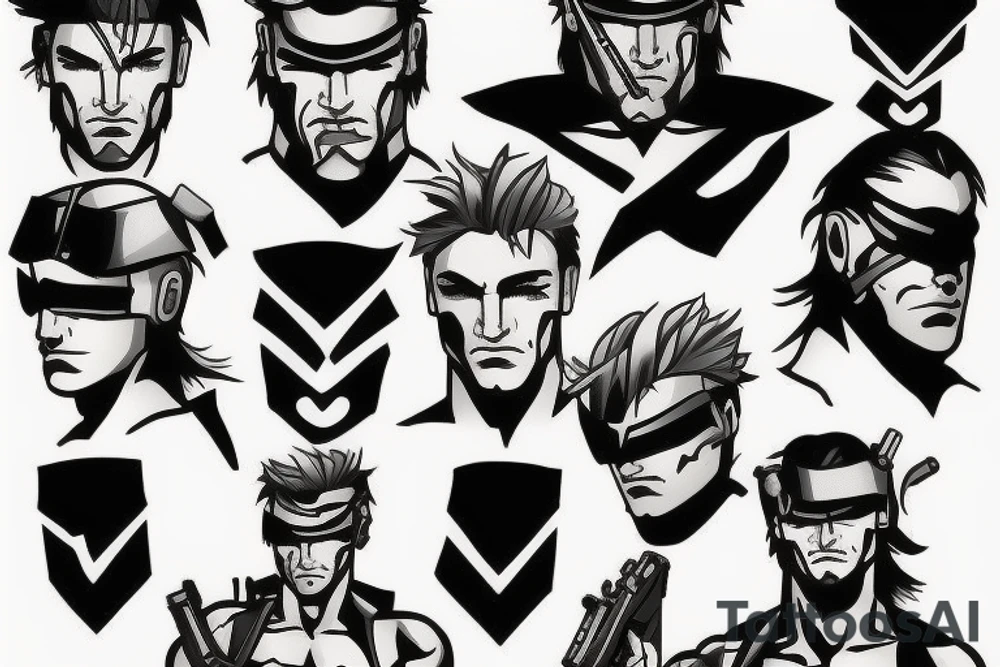Solid snake from metal gear solid tattoo idea