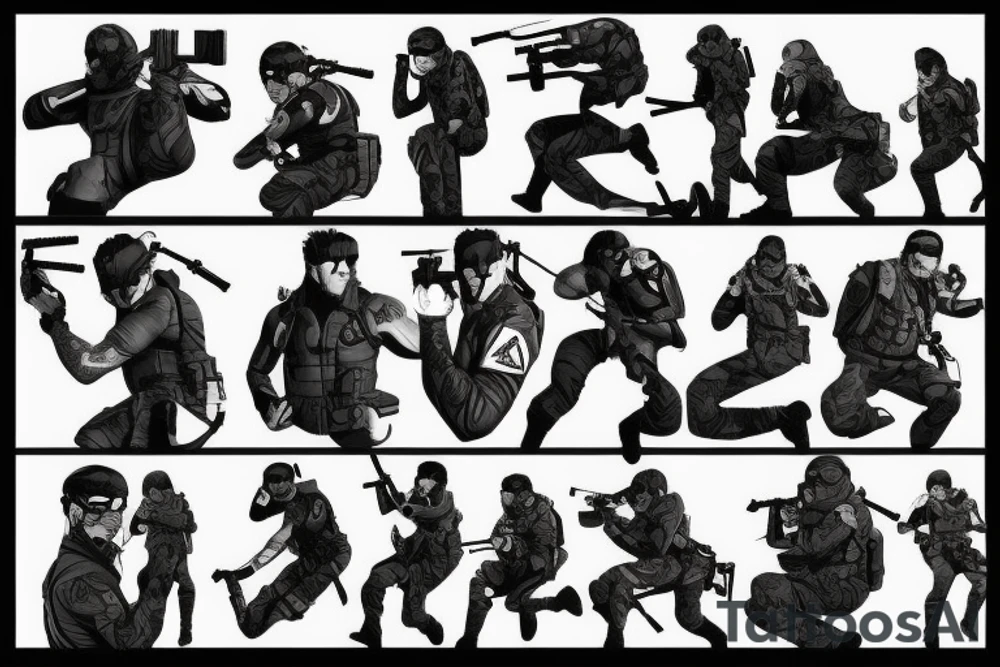 Solid snake from metal gear solid tattoo idea