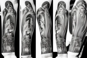 Church on fire tattoo idea