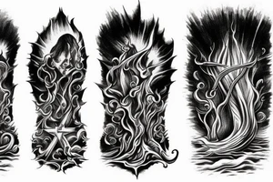 Church on fire tattoo idea