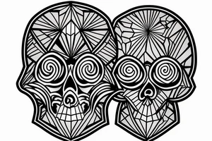 Geometric skull tattoo idea