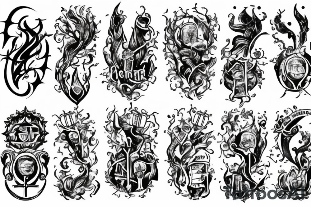 Church on fire tattoo idea