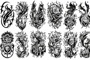 Church on fire tattoo idea