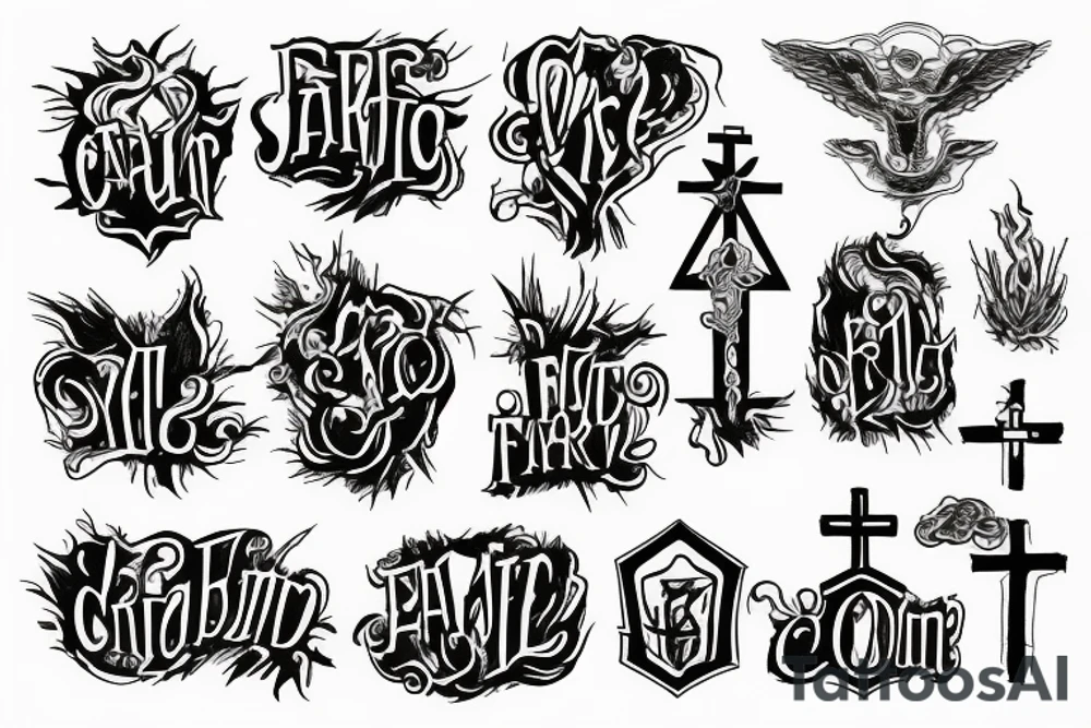 Church on fire tattoo idea