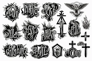Church on fire tattoo idea