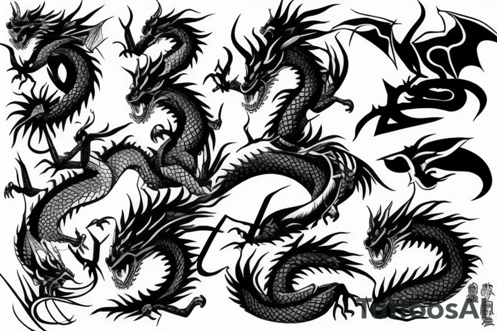 Dragon knight tattoo idea