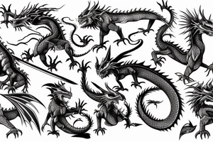 Dragon knight tattoo idea