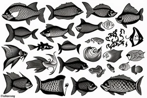 Fish old school tattoo idea