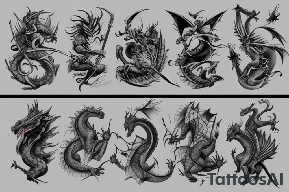 Dragon knight tattoo idea