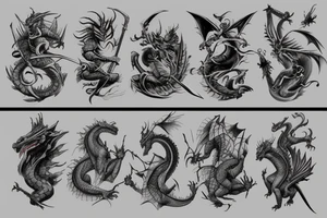 Dragon knight tattoo idea