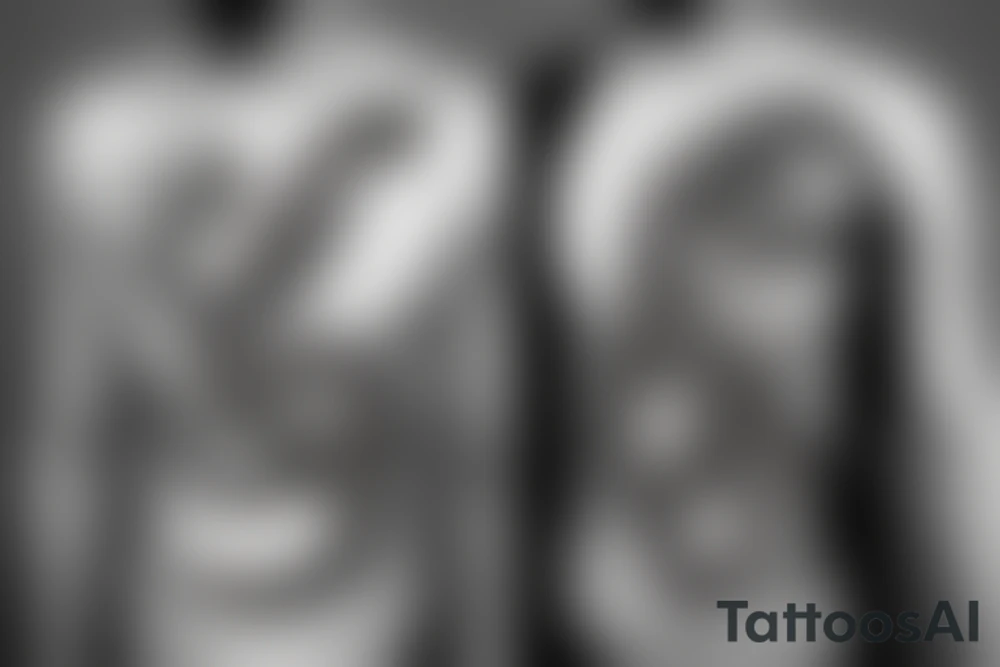 Skeleton Snake in fire tattoo idea