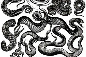 Snake in fire tattoo idea
