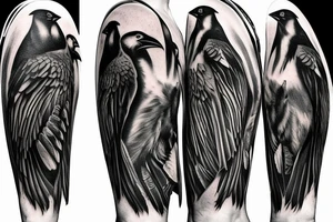 Viking, ship, raven tattoo idea