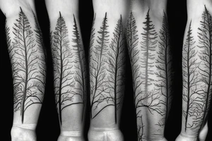 Forest and moon tattoo idea
