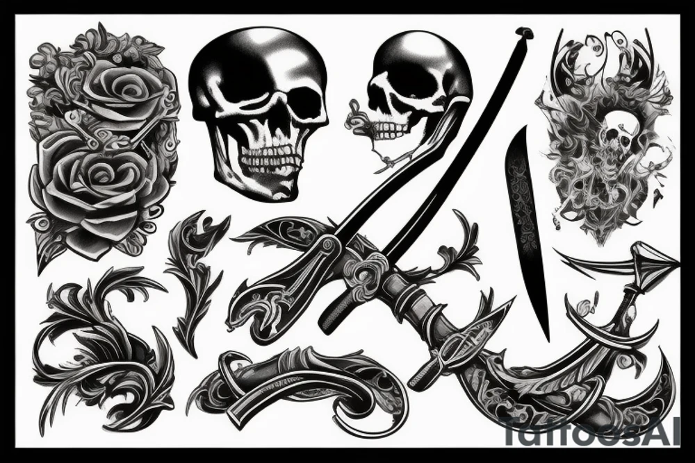 Death with sword tattoo idea