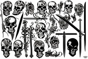 Death with sword tattoo idea