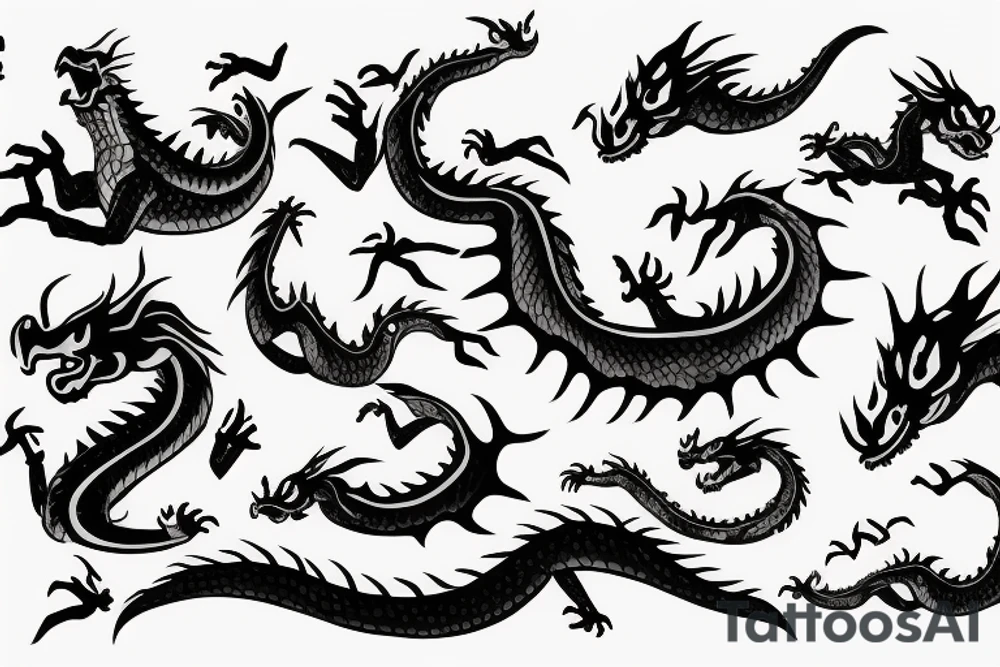 Dragon of cloud tattoo idea