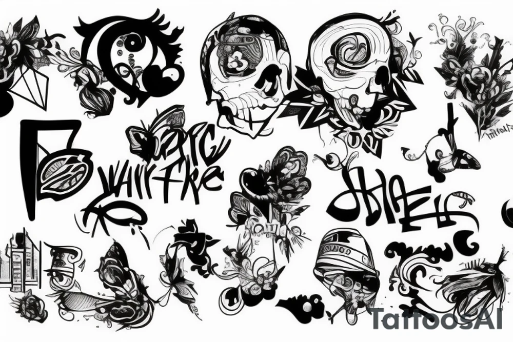 Graffiti on the street tattoo idea