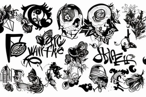 Graffiti on the street tattoo idea