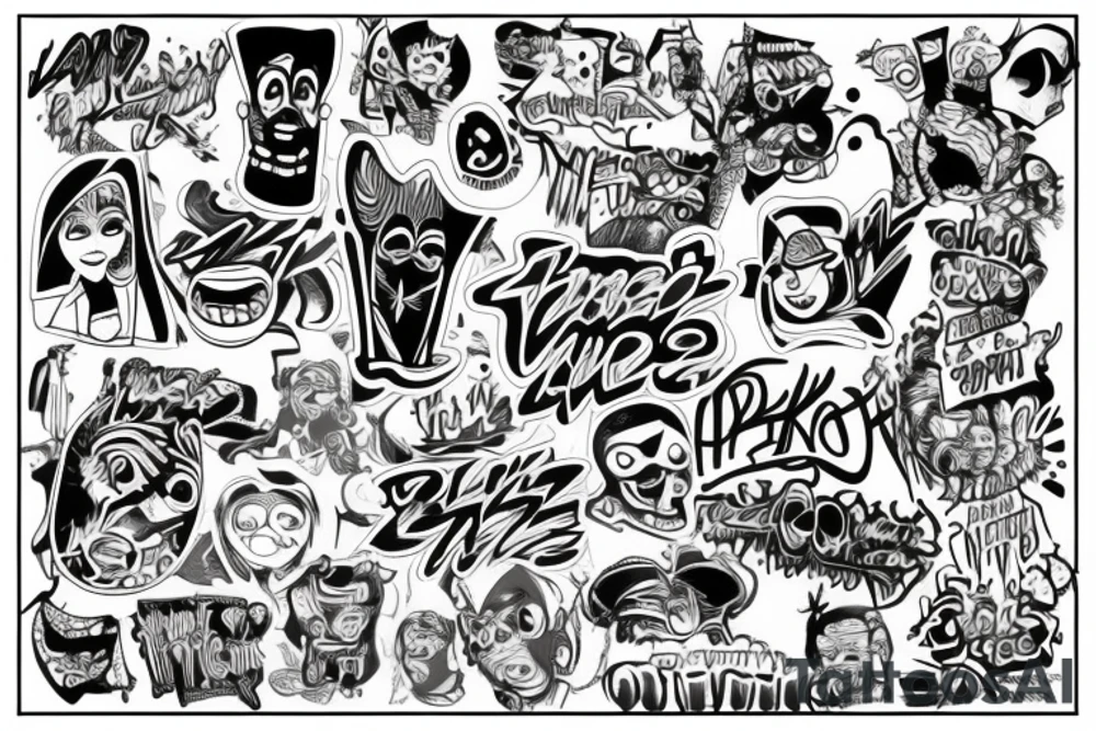Graffiti on the street tattoo idea