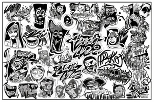 Graffiti on the street tattoo idea