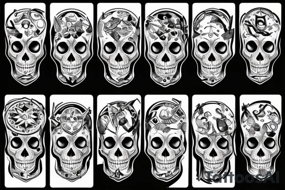 skull with ballistic helmet tattoo idea