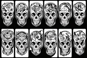 skull with ballistic helmet tattoo idea