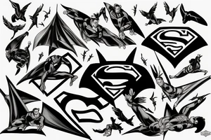 Superman with Batman tattoo idea