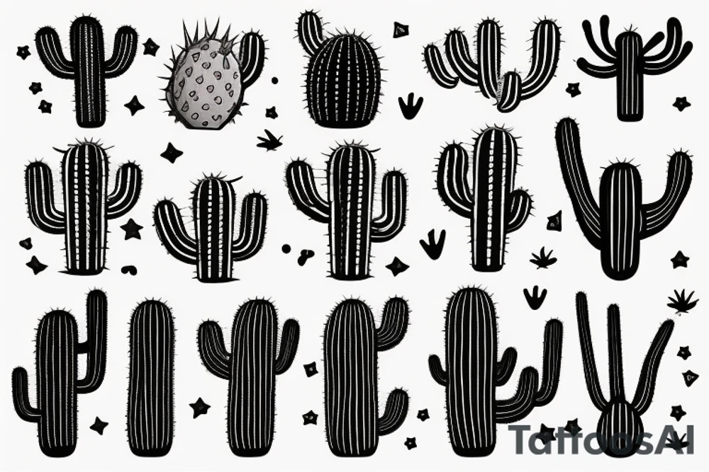 Crazy cactus tattoo idea