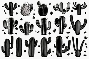 Crazy cactus tattoo idea