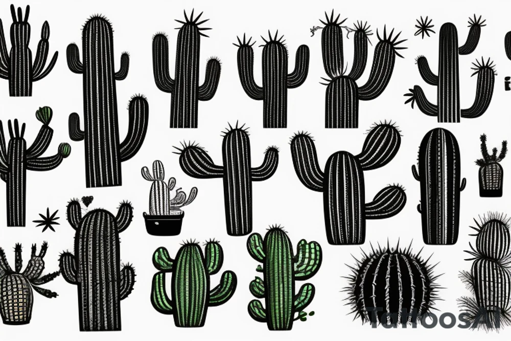 Crazy cactus tattoo idea
