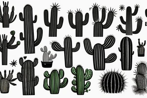 Crazy cactus tattoo idea