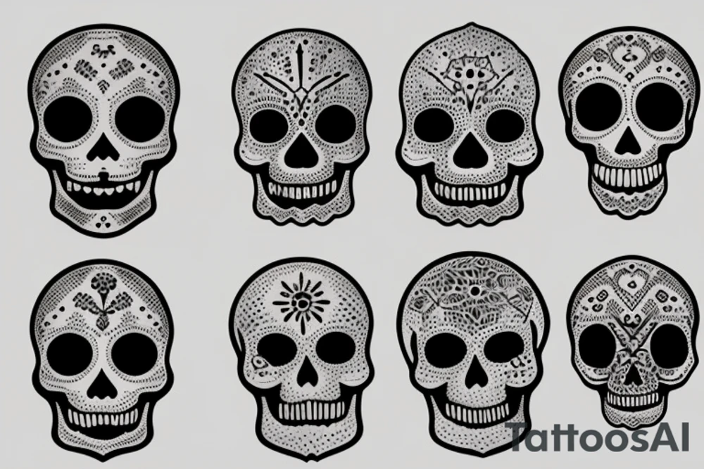 Dark skull tattoo idea