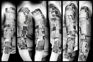 Cyberpunk with binary Code tattoo idea