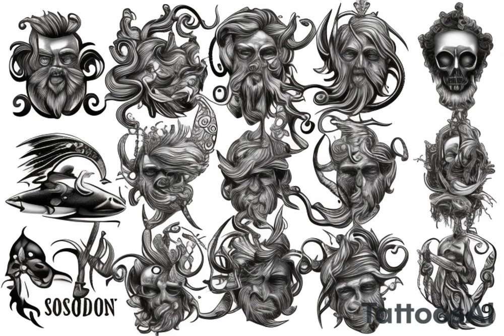 poseidon tattoo idea