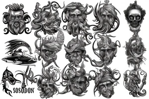 poseidon tattoo idea