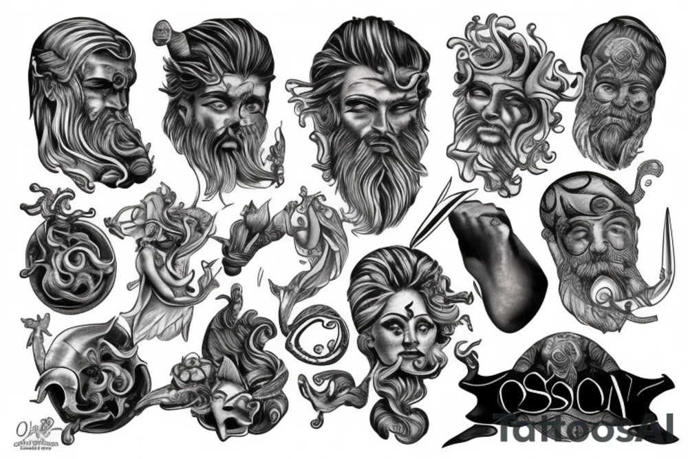 poseidon tattoo idea