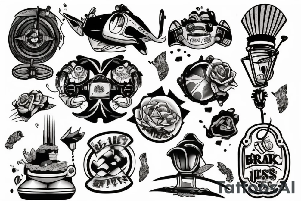 Brake glass tattoo idea